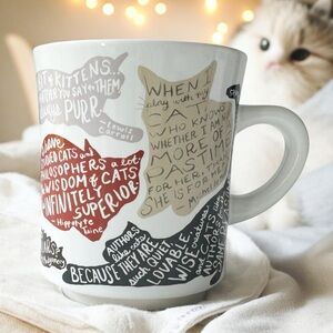 The Unemployed Philosophers Guild The Literary Cat Coffee Tea Mug | NWT